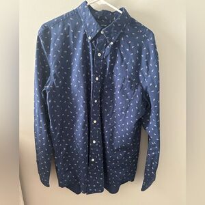 L mens Saddlebred casual button down long sleeve shirt